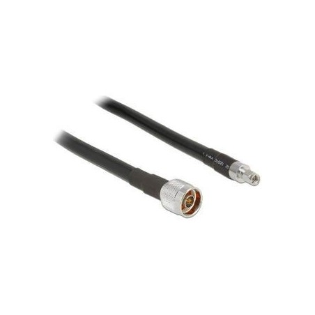 DeLOCK CFD400 LLC400 Low Loss Coaxial 2m Antenna Cable - Premium Quality, Black - Ideal for Optimal Signal Performance